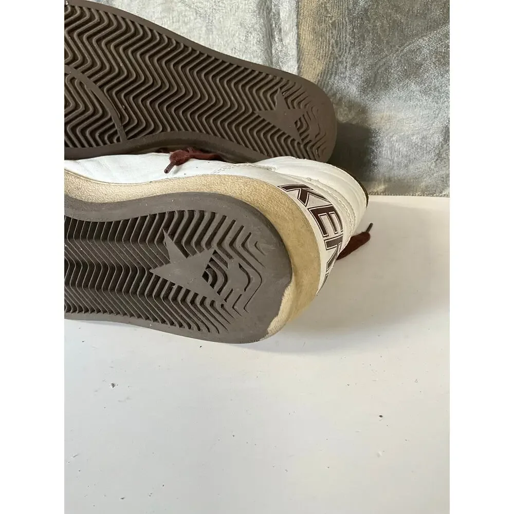 Golden goose Women’s Sky-Star in white nappa leather with chocolate suede star